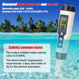 5 in 1 Digital Water Quality Detector PH/EC/TDS/Salinity/Temperature Testing Meter Multi-Function Water Quality Tester Monitor