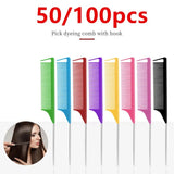 50/100PCS Highlighting Hair Styling Comb Tip Tail Comb Antistatic Separate Parting Hair Salon Professional Combs