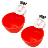 50 Pcs Automatic Chicken Drinker Bowl Duck Plastic Drinking Cup Chicken Feeder Bird Water Dispenser Poultry Water Supply Device