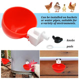 50 Pcs Automatic Chicken Drinker Bowl Duck Plastic Drinking Cup Chicken Feeder Bird Water Dispenser Poultry Water Supply Device