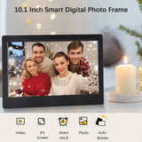 Andoer 10.1 Inch Digital Photo Frame IPS Screen Desktop Electronic Album with Remote Control Photo/ Video/ Music/ Clock Function