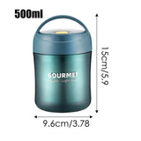 500ml Insulated Food Jar With Handle Lid Stainless Steel Leakproof Vacuum Insulated Food Jar Kids Lunch Box