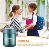 500ml Insulated Food Jar With Handle Lid Stainless Steel Leakproof Vacuum Insulated Food Jar Kids Lunch Box