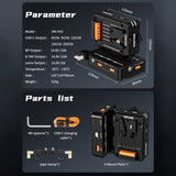 ZINE VM-HS2 Hot Swap/Shark Fin Dual Micro Mount V Lock Battery Adapter Plate w/ LEMO/ D-tap/ BP/ USB-C PD 100W