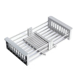 Stainless Steel Dish Drainer Adjustable Arms Drainer Drain Basket Insert Storage Organizer Drainer Fruit Vegetable Tray Drainer