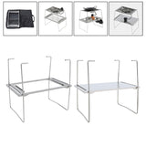 Single Unit Frame Stove Table Sturdy Outdoor Folding Cooking Rack for Family Reunions Backpacking Fishing Courtyard Trekking