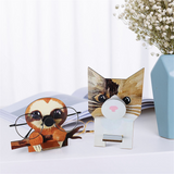 2PCS WOOD Puzzle Eyeglass Holder Sunglass Display Stand Home Office Desktop Animal Holiday Decoration Gift B