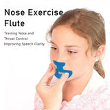 Portable Kid Exercise Grover Plastic Flute Dark Blue Training Whistle Nose Throat Controlling Speech Clarity New