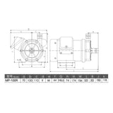 MP-100R Electromagnetic Water Pump Large Capacity Seawater Desalination Silver Recovery Washing Drive Circulation Magnetic Pump