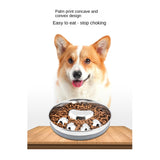 1 Piece Dog Bowl With Anti-Skid Rubber Base Silver Feeding Bowl Pets Feeder Bowl Water Bowl For Small Medium Pet