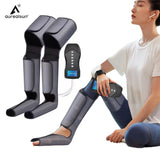 Electric Air Foot and Leg Massager - Circulation Health Care Therapy. Shiatsu Calf and Thigh Compression Massage for Pain Relief.