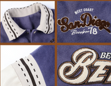 Women's American Style Retro Purple Baseball Uniform
