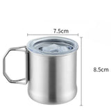 Essential Camping Water Cup, 300ml Collapsible, Frosted Surface for Slip Resistance Wear Resistance, Safe and Reliable.
