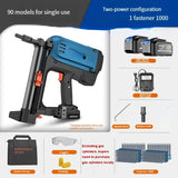 Cordless Gas Nailer for Door and Window Bracket Installation - Pneumatic Nail for Wood Fixing.