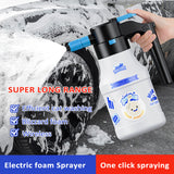 Electric Foam Wash 1.5L Pressure Sprayer USB Rechargeable for Home Garden Car Beauty and Cleaning
