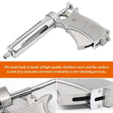 50ML Veterinary Semi-Automatic Syringe Pig Cattle Sheep Adjustable Continuous Syringe for Animals 50Ml Livestock Animals Syringe