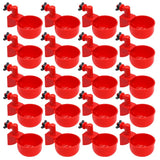 50Pcs Automatic Chicken Water Cup Poultry Drinker Bowl Chicken Feeder Poultry Water Cup Drinking Bowl With Fixing Screw