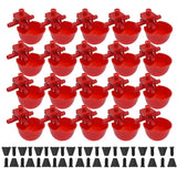 50Pcs Chicken Drinker Drinking Cups for Chicken red Quail Chicken Waterer Bowl Automatic Poultry Coop Feeder water Drinking Cups