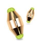 50Pcs Quick-Descent Falling Underwater Copper Fishing Sinkers 1.8g 3.5g 5g 7g 10g Weights Oval Brass Split Rig Accessories Tools
