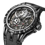 ONOLA Fashion Classic Unique Design Imitated Mechanical Sports Men's Watch Waterproof Japan Movement Quartz Black Military