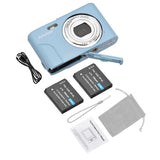 Andoer 1080P/2.7K Digital Camera 48MP 2.4-inch IPS Screen 16X Zoom AF Self-Timer Face Detection Anti-shaking with 2pcs Batteries
