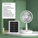 New Outdoor Camping 3500mAh Solar Rechargeable Wireless Portable Desktop USB Electric Fan 3 Speed Usb For Mobile Phone