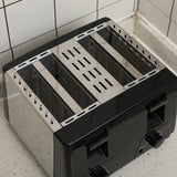 4 Slices Counter Toaster Breakfast hine Convenient Household Double Independent Control Panel Adjustable for Sand Waffle