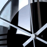 Nordic Style Wooden Wall Silent Transparent Acrylic Clock Home Living Room Corridor Study Decoration