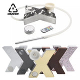 CRUSHER Acrylic Hookah Complete Kit with 4-color LED Lights Chicha Bowl Water Pipe X Letter Кальян Shishsa Smoking Set