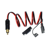 14AWG 90cm DIN Hella Powerlet Plug To Connector for Motorcycle with SAE Polarity Reverse Adapter Connectors