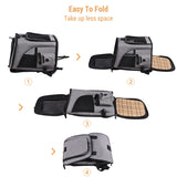 Pet Carrier Backpack - For Large and Small Cats, Dogs, and Puppies with Safety Features and Cushioned Back