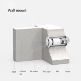 ABS Round Duct Fan Booster Exhaust Ventilator Ventilation Vent Air 4'' for Window Wall Bathroom Toilet Kitchen 220V