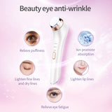 Home Cold Hot Eye Wand Massager Eye Facial Massage with Heat &amp; Vibration Dark Circles Eye Puffiness Lip Fine Line Tool