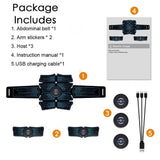 Intelligent EMS Abdominal Massager Muscle Stimulation Fat Burning Body Building USB Rechargeable Portable Lazy Fiess Equipment