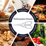 Scissors One Piece 3Cr13 Stainless Forged Steel Powerful Multi-Function Chicken Bone Kitchen Shears