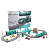 2024 New DIY Rail Car Children Toys Puzzle Assembled Railway Building Block Track Magnetic Train Set For Kids Gifts