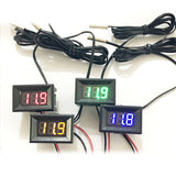 DC 4-28V 2IN1 Digital Voltmeter Thermometer -20C TO +100C LED Display Temperature Meter Voltage Sensor 12V 24v Car Water Air