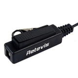 High-Quality Walkie Talkie Earphones with Long Clip PTT and Air Duct - Compatible with Baofeng