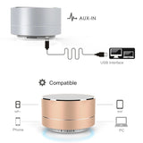 Wireless Mini Super Bass Bluetooth Music Speaker For Mobile Phone Computer Laptop Tablet Sier Grey