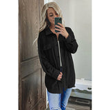 Women's Solid Lapel Loose Single Breasted Jacket