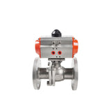 Pneumatic ball flange stainless steel 304 316 switch adjustment O type explosion-proof quick shut-off vae