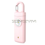 130dB Self Defense LED Flashlight Loud Keychain USB Rechargeable Emergency Protective Supplies Women Outdoor Alarm