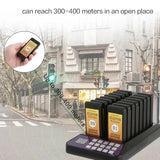 220V Restaurant Buzzer Pager Wireless Paging Guest Calg System for Cafe Dessert Shop Church Truck Court,Vibrate+Ring+Flash