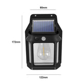 Support 3 Modes Solar Tungsten Wall Waterproof Motion and Light Sensor Lamp for Home Outdoor Garden Patio Fence