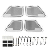 30 Color Door Midrange Speaker Covers Matte Chrome Ambient Lighting For Audi A6 S6 RS6 C8 2019 2020 2021 2022 2023 Stainless