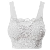 In Stock Women's Seamless Lace Top With Front Lace Bra Sports Bra Lace Stitching