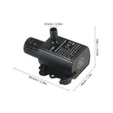 Decdeal USB DC5V 4.8W Ultra-quiet Mini Brushless Water Pump Waterproof Submersible Fountain Aquarium 300L/H Lift 300cm