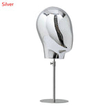 21 Inch Adjustable Mannequin Head Wig Making Head Vintage Style Metal Head Wig Hat Glasses Display With Detachable Stand
