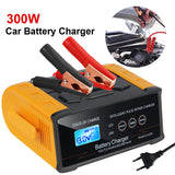 12V 24V 260W Car Charger Pulse Repair Intelligent Battery Charging Motorcycle SUV Truck Smart LED Display High Power
