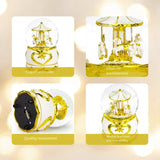 Gold Music Resin Crafts Ornaments Hundred Tone Birthday Gift Wind-Up Box 1 Piece